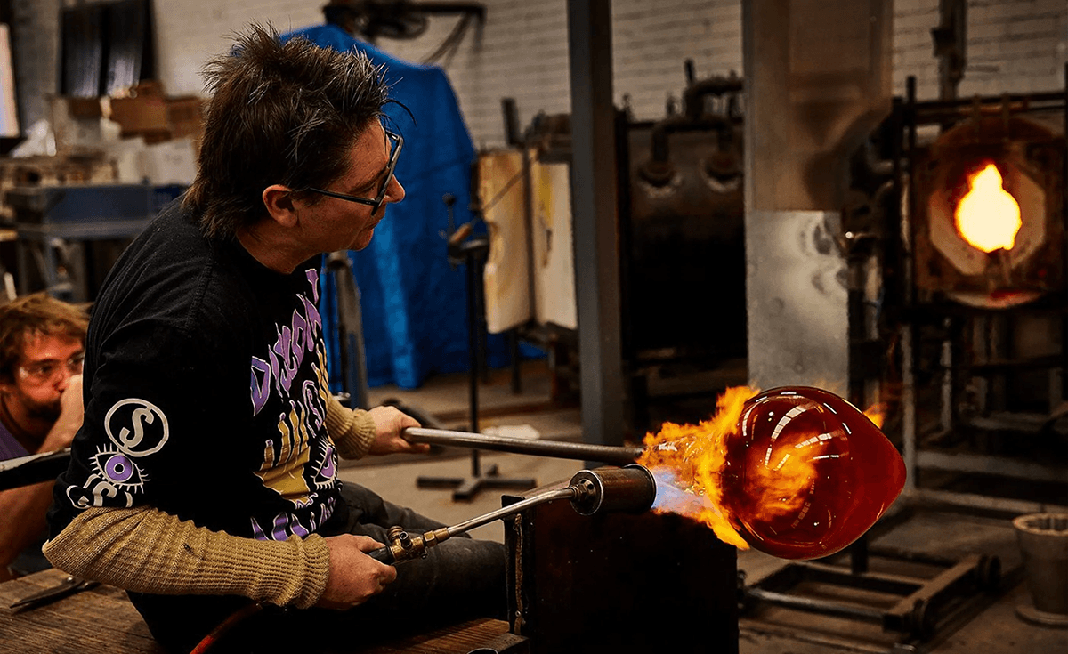 Glass Blowing by Mark Douglass from Mark Studios